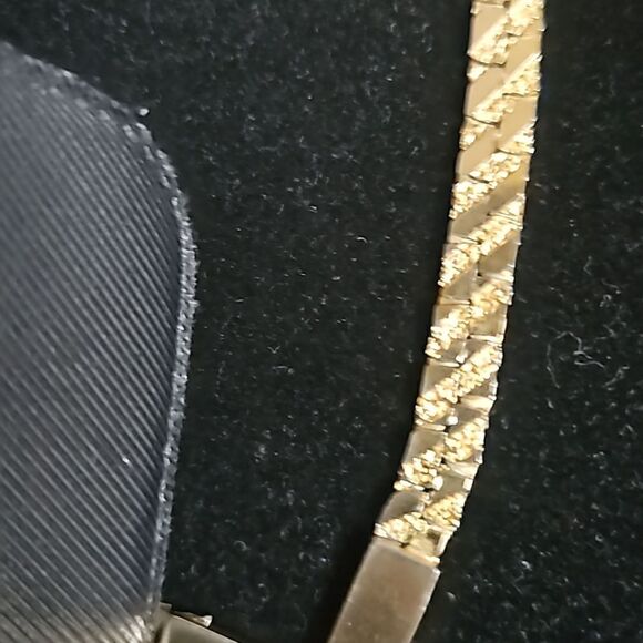 Vintage Women's Gold Plated Necklace With White Stone, Clasp Closure 9" - Picture 11 of 16